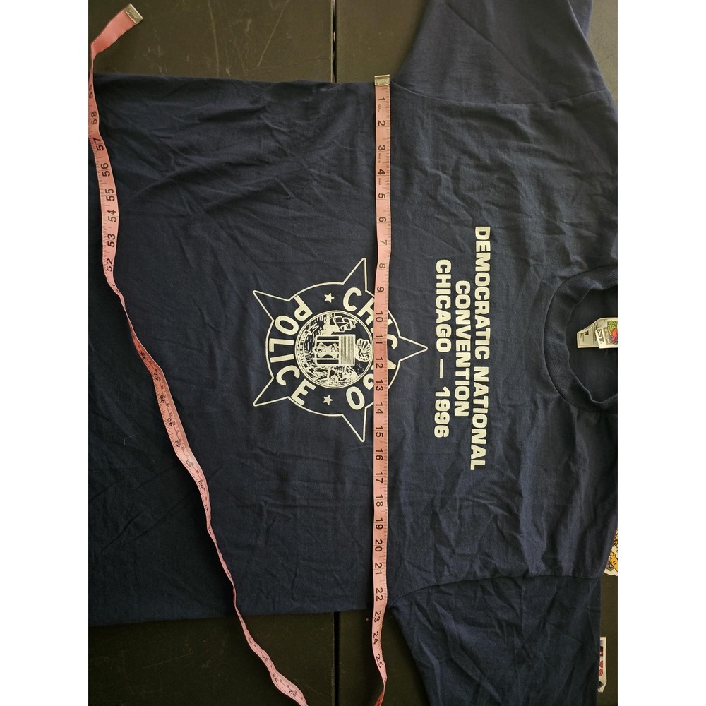 Vintage Democratic National Convention Shirt Mens XL Chicago Police Graphic 90s - Picture 3 of 6